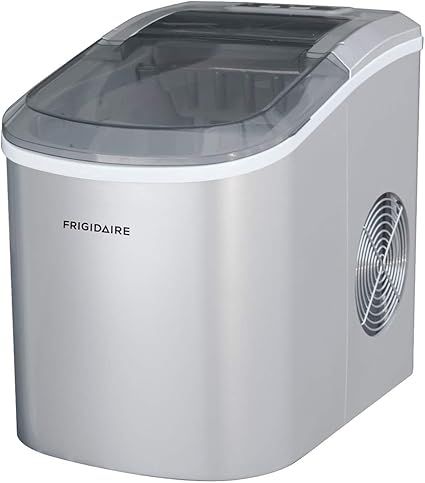 Frigidaire ICE206 Counter Top Compact Ice Maker, Silver, with See-through Lid (Renewed) | Amazon (US)