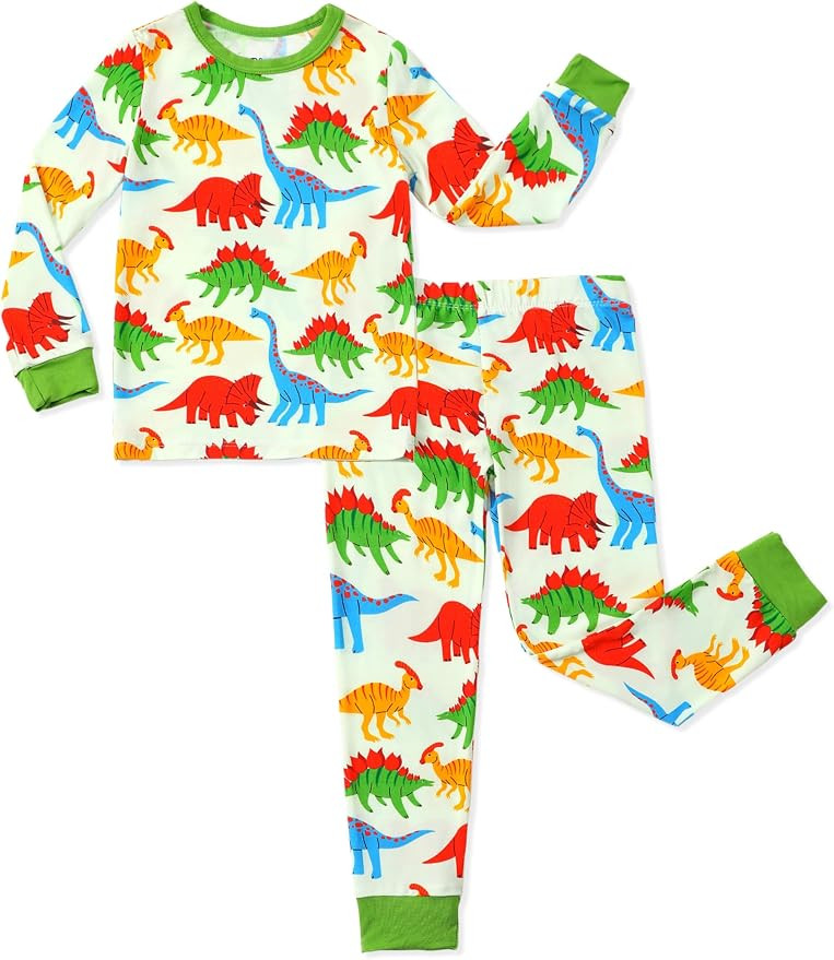 PATPAT Bamboo Viscose Pajama Set for Toddlers with Improved Tensile Strength, Snug Fit Pjs Sleepe... | Amazon (US)