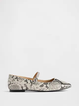Snake Print Mary Jane Flats | Gap (US)