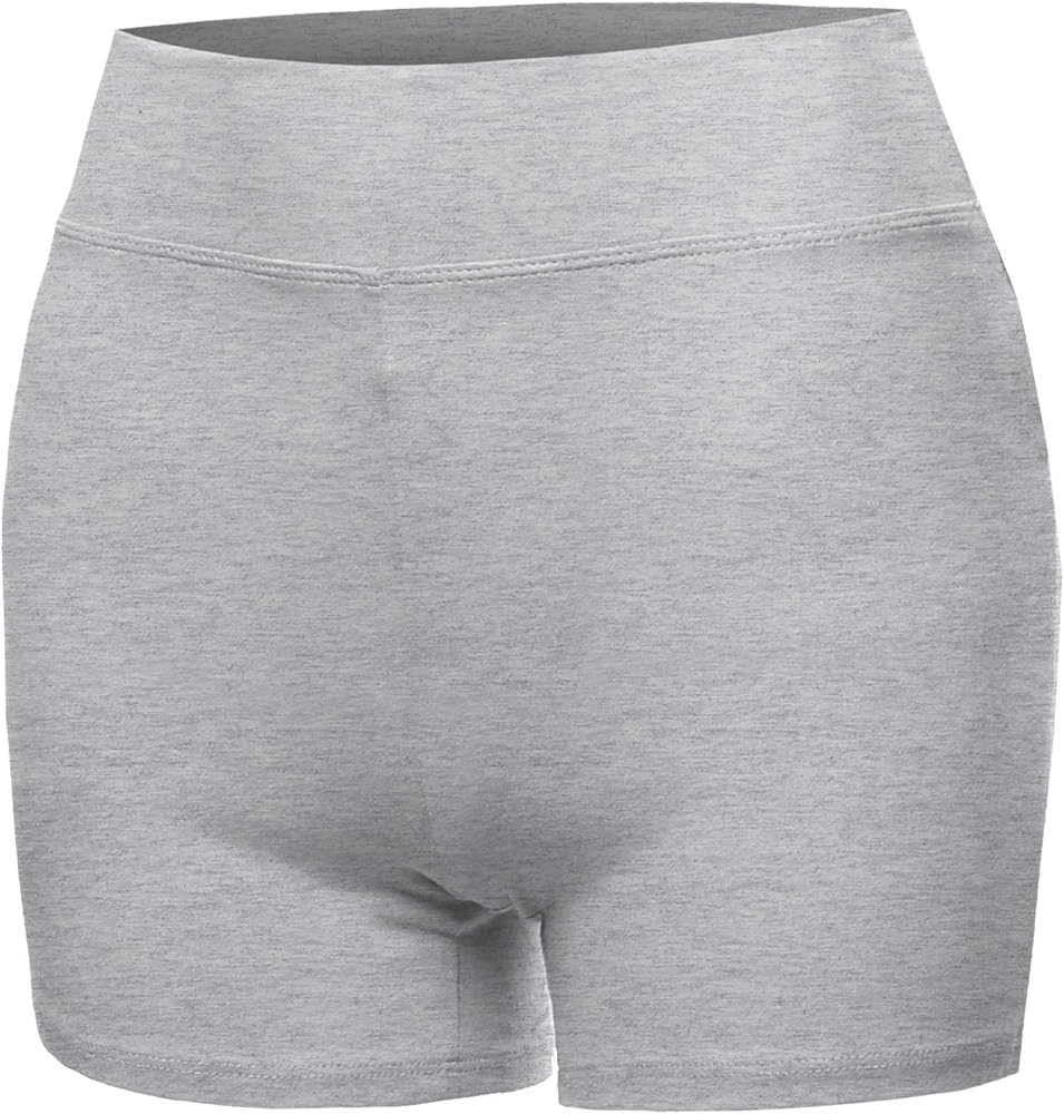 Women's Basic Solid Premium Cotton High Rise Bike Shorts | Amazon (US)