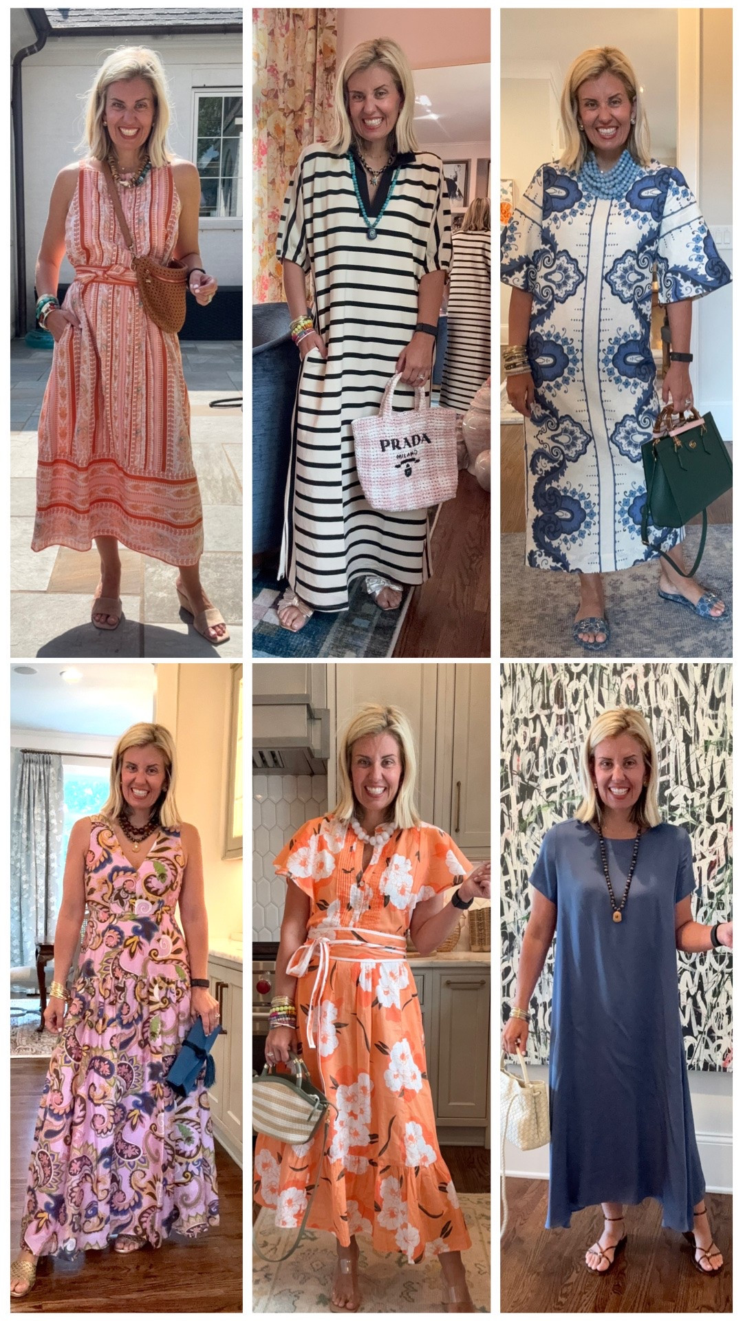 6 dresses that you can wear now and into the Fall. Dress them up or wear casually! 
Sizing: 
Blue Silk Maxi - xs
Orange Maxi - xs 
Boden - 2 
Blue Medallion dress - xs
Cleobella tie waist - xs
Black Stripe Maxi - xs

Codes: 
Boden - HHCX 
Allie + Bess - Catherine20
Emily McCarthy - MIXANDMATCH10
Cleobella - mixandmatch15

#LTKdayinmylife #LTKSaleAlert #LTKmomlife