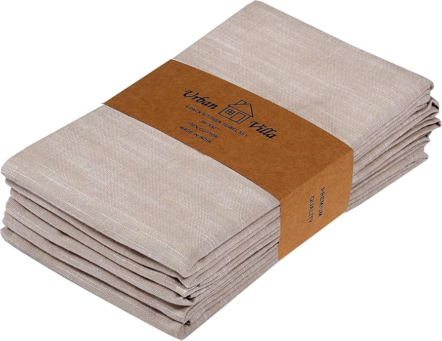 Urban Villa Christmas Kitchen Towels Premium Quality 100% Cotton Solid Kitchen Towels Set of 6 Ul... | Amazon (US)