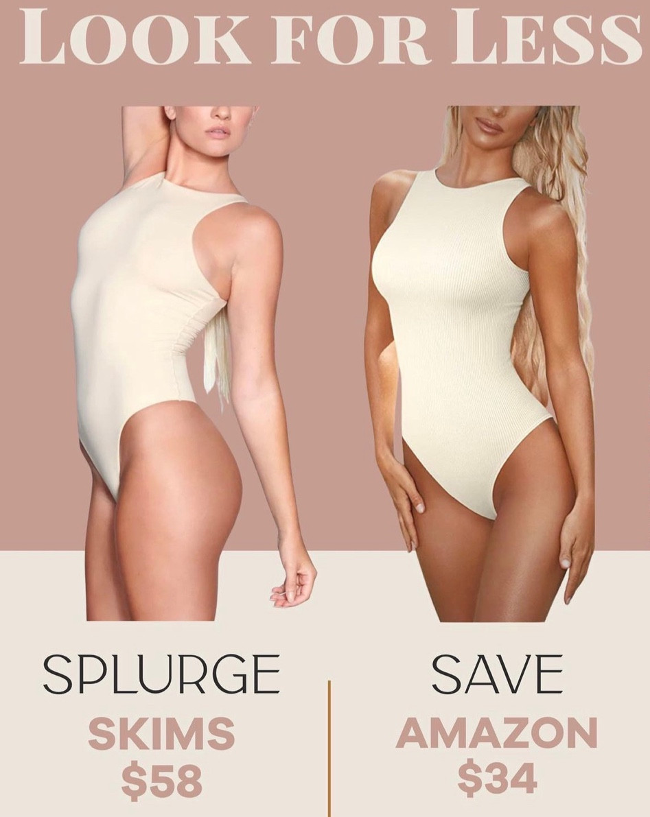 Splurge vs save / Amazon find / skims dupes / skins wear / bodysuit finds 

#LTKworkwear #LTKunder50 #LTKunder100