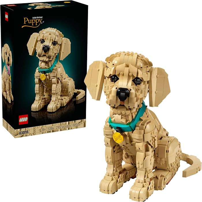 LEGO Icons Golden Retriever Puppy Building Set for Adults, Ages 18+ - Gift for Birthdays - Decor ... | Amazon (US)