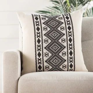 Marcos Tribal Black/ White Throw Pillow - Overstock - 29195114 | Bed Bath & Beyond