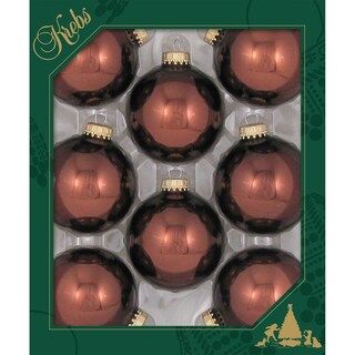 Christmas by Krebs 8ct Friar Brown Shiny Christmas Ball Ornaments 2.5" (67mm) | Michaels | Michaels Stores