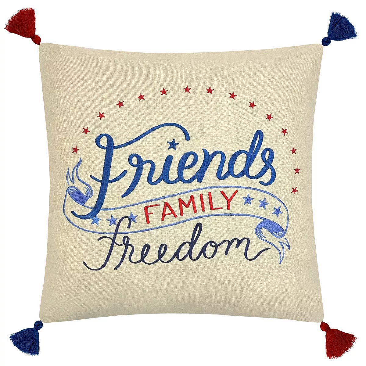 Americana Friends, Family, Freedom Throw Pillow | Kohl's