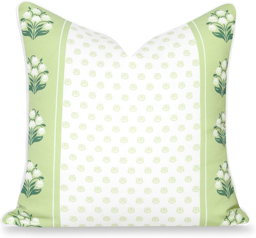 Hofdeco Premium Grandmillennial Coastal Hampton Patio Indoor Outdoor Throw Pillow Cover Only, 20"... | Amazon (US)