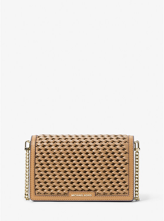 Jet Set Medium Woven Leather Crossbody Bag | Michael Kors US