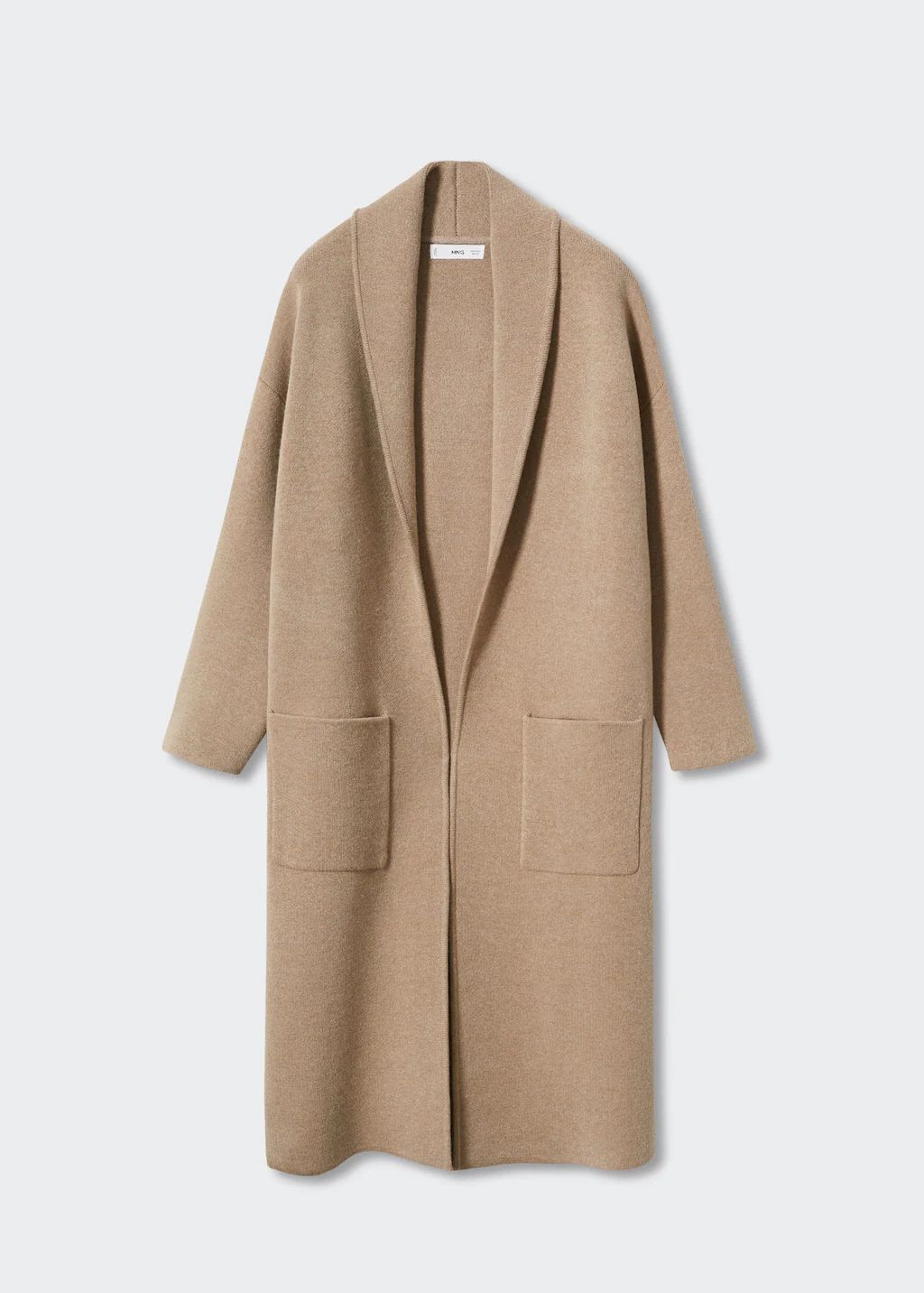 Oversized knitted coat with pockets | MANGO (US)