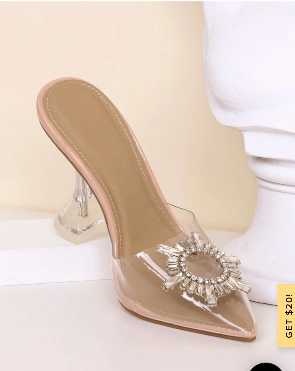 Nude Clear Heels 