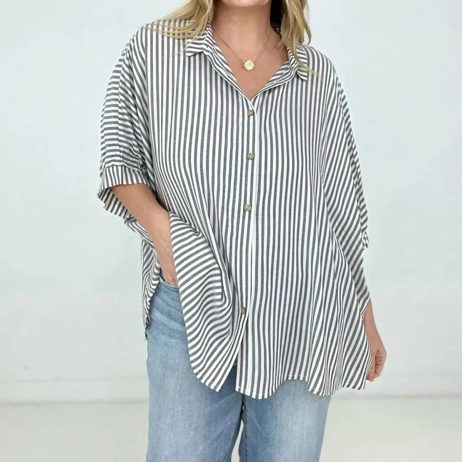 Stassi Shirt In Black | Shop Simon