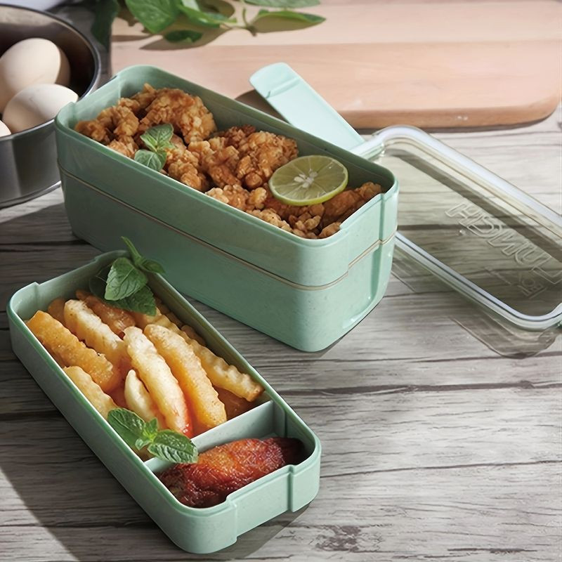 1 Set 3-in-1 Bento Box Set - Microwave And Dishwasher Safe Lunch Box With Dividers And Utensils -... | Temu Affiliate Program