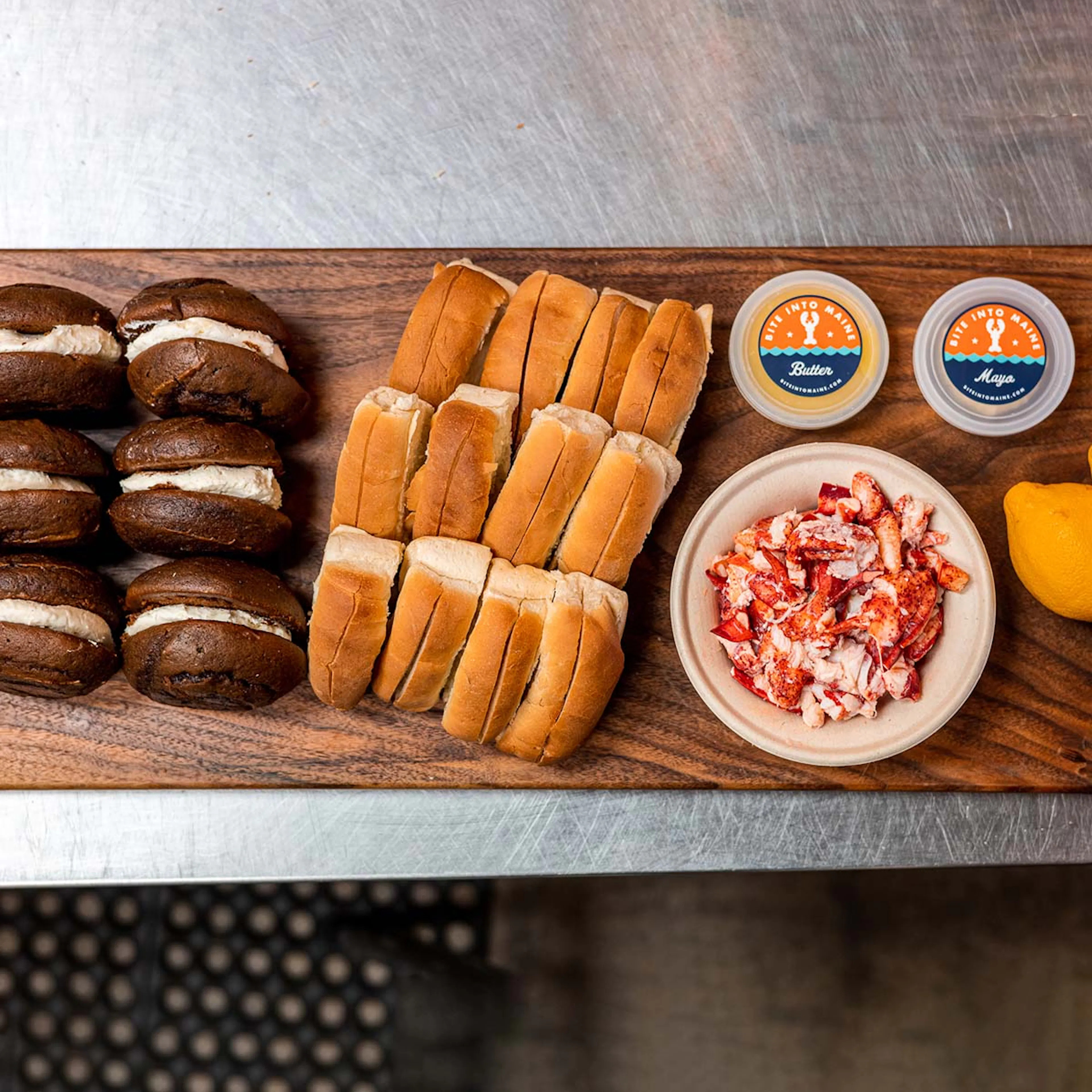 Mini Lobster Rolls + Whoopie Pies Family Pack for 6 by Bite Into Maine | Goldbelly | Goldbelly