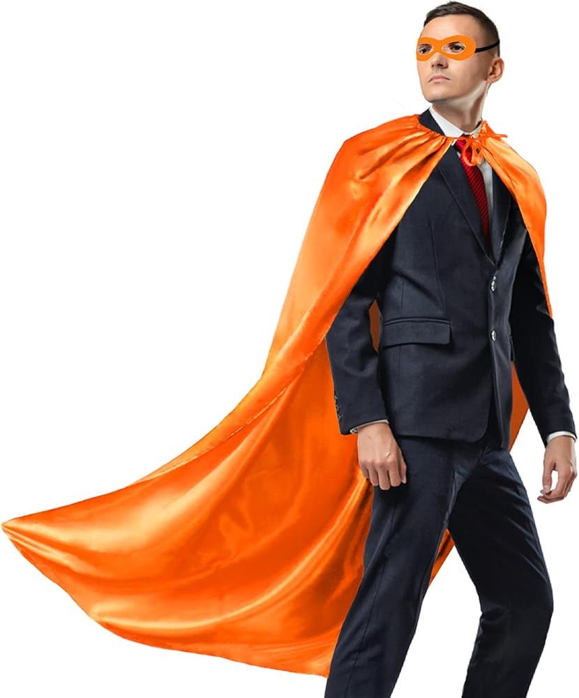 Superhero Capes and Mask for Adults-Men Women Dress up Costumes Super Hero Halloween Party Favors | Amazon (US)
