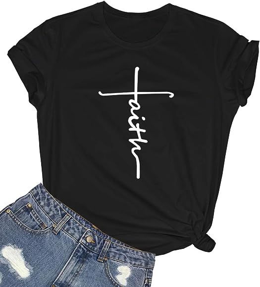 BLACKMYTH Women's Graphic Funny T Shirt Cute Tops Teen Girl Tees | Amazon (US)