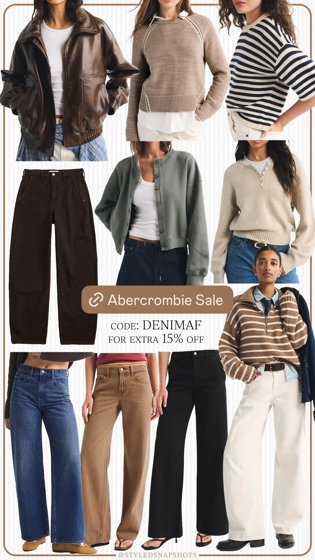 Abercrombie Sale fall favorites 🍂 use code DENIMAF for extra 15% off

#LTKSaleAlert