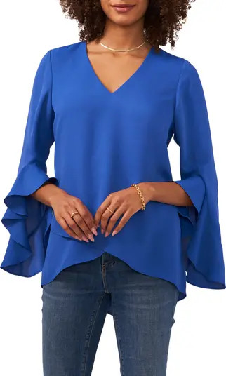 Vince Camuto Flutter Sleeve Tunic | Nordstrom | Nordstrom