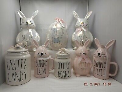 New Rae Dunn Artisan Easter Collection Jelly Bean Canisters, Bunny Mugs, Bunnies  | eBay | eBay US
