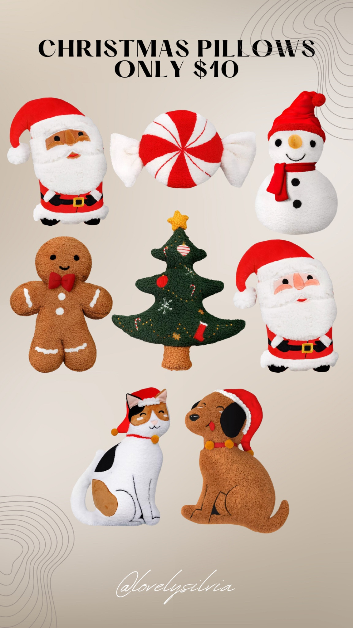 Christmas pillows only $10

Christmas pillows, Christmas decor, Christmas home decor, Christmas decorations

#LTKHome #LTKHoliday #LTKFindsUnder50