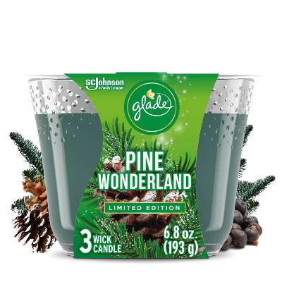 Glade 3 Wick Candle - Pine Wonderland - 6.8oz | Target