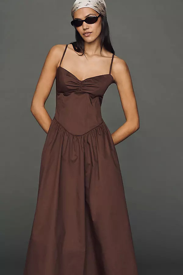 100% Cotton A-line Midi Dress | Anthropologie (US)