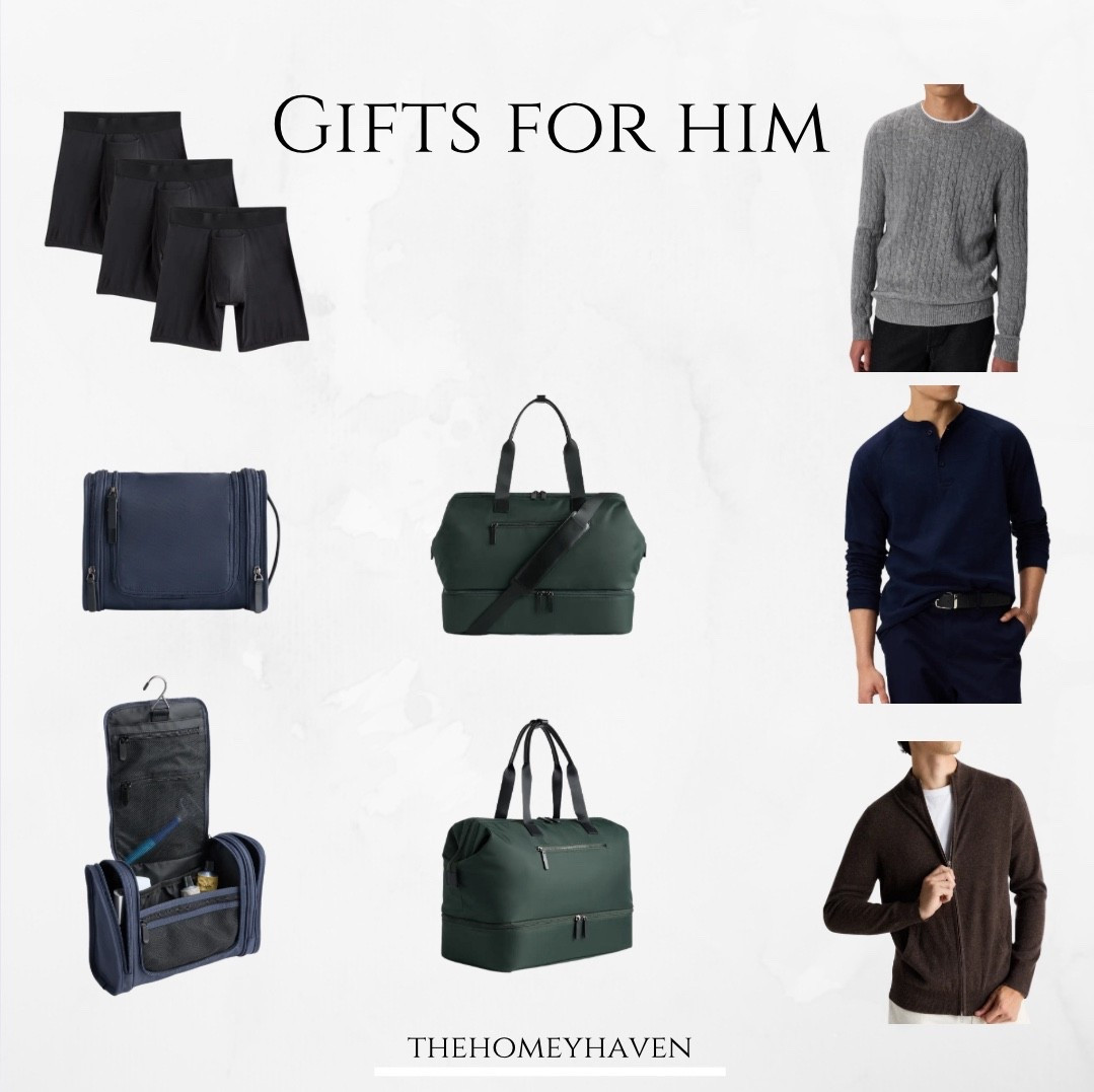 Great gifts for him! Up to a year return policy too because we know what it’s like shopping for him😅

I linked everything from travel bags, underwear, organic cotton t shirts and sweaters, cashmere, swim trunks, winter shoes, a really cool suede vest, winter jacket and more!!
Here’s your one stop shop that has returns way longer than Amazon!

Gifts for men, gifts for him, Christmas gifts, gift guide for him, holiday, sweaters, travel bags, men’s gifts 

#LTKHoliday #LTKMens #LTKFindsUnder100