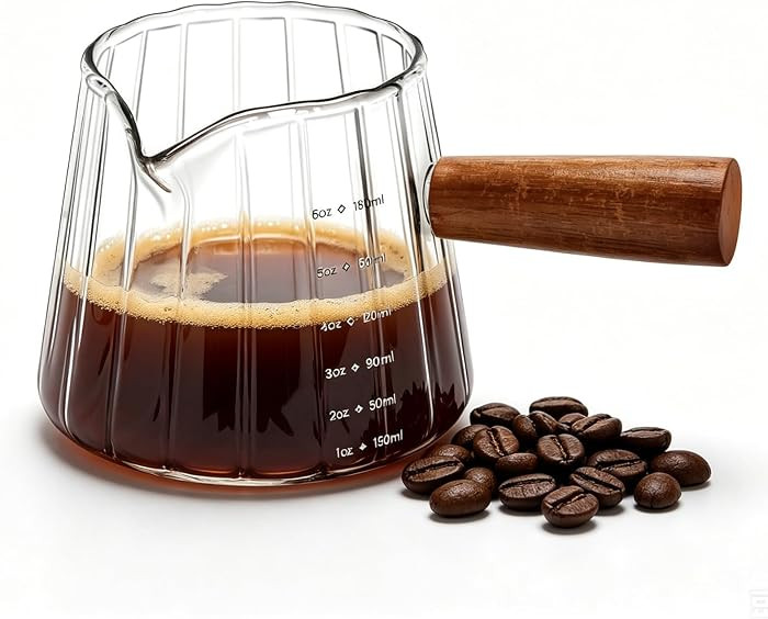 6OZ Espresso Shot Cups with Scale, Glass Measuring Cup, Coffee Accessories | Amazon (US)