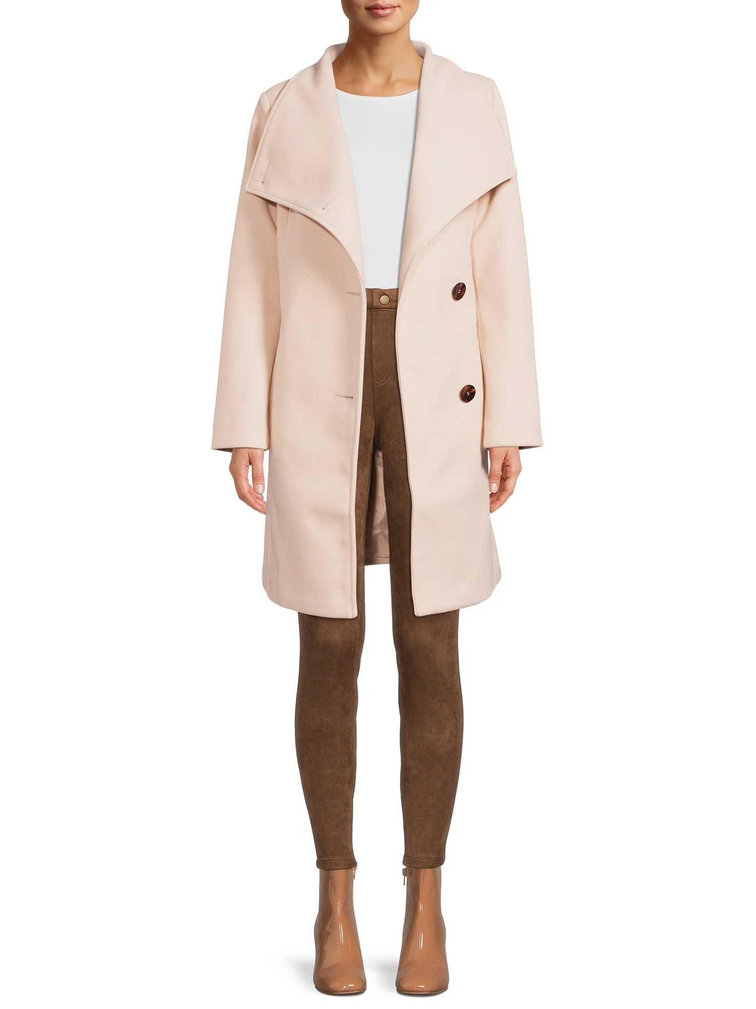 Mark Alan Women's Long Wool Belted Wrap Coat | Walmart (US)