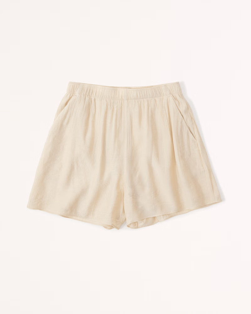 Crinkle Textured Pull-On Short | Abercrombie & Fitch (US)