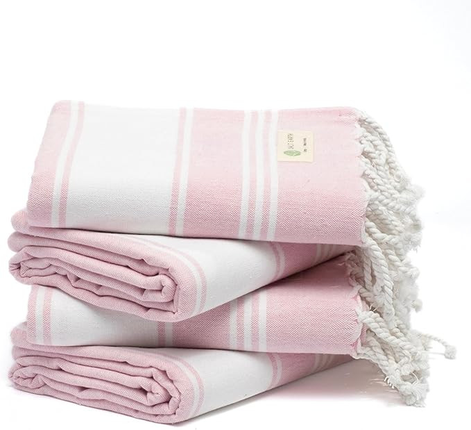 Salt Earth Cotton Turkish Beach Towel (Set of 4, 36"x72") - Soft, Quick Dry, Sand Resistant, Abso... | Amazon (US)