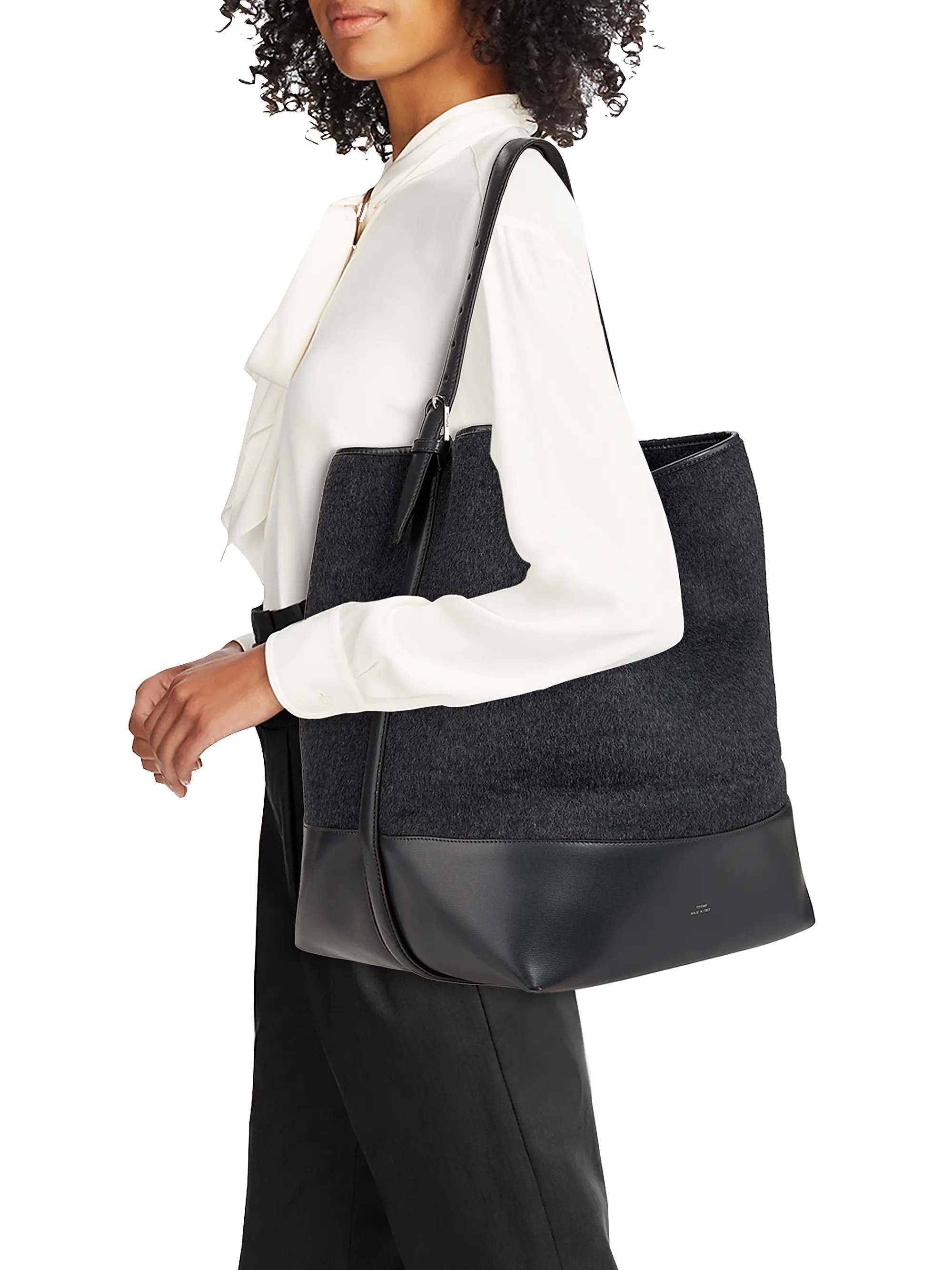 Toteme Doublé Belted Wool Tote Bag | Saks Fifth Avenue | Saks Fifth Avenue