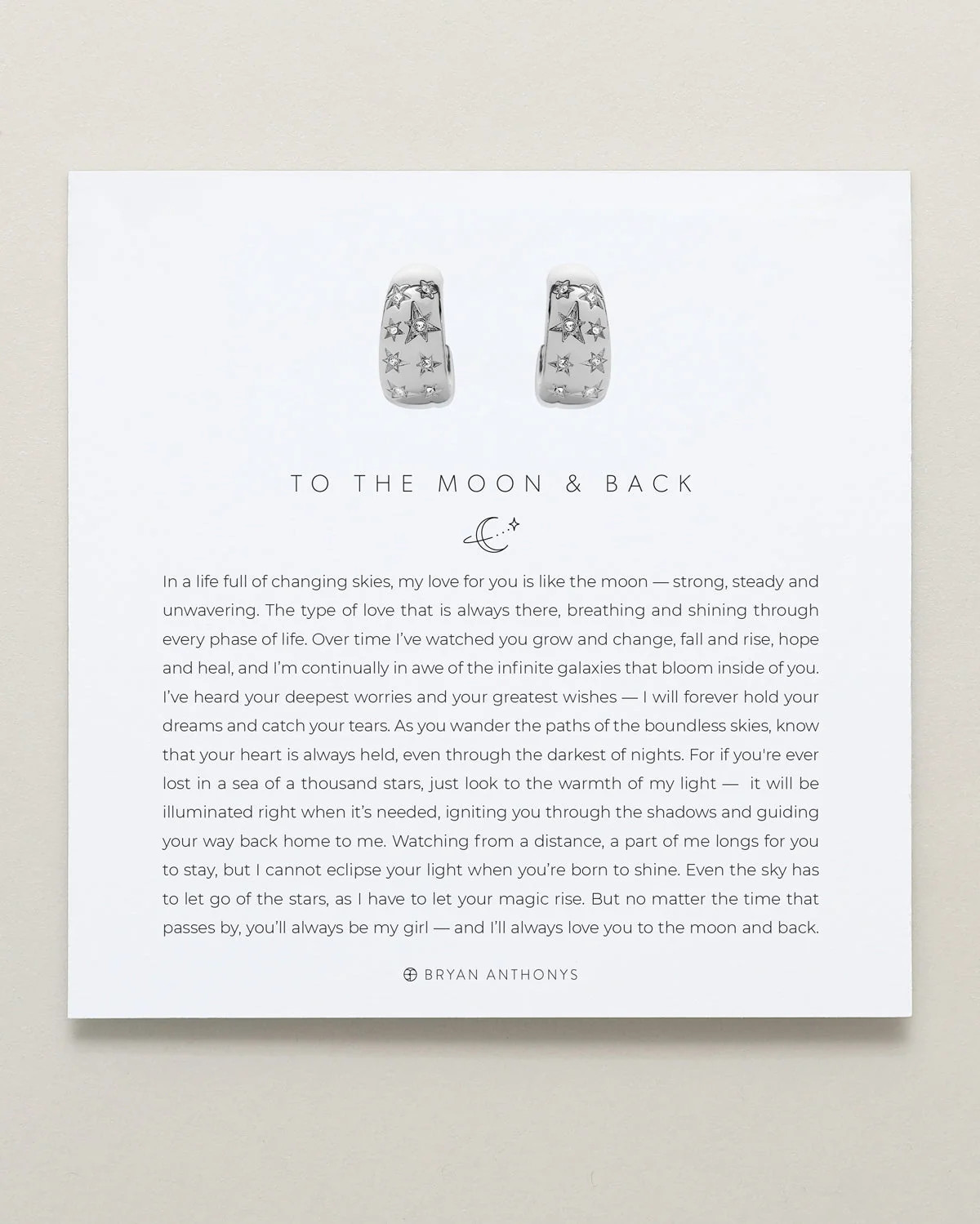 To the Moon and Back Hoop Earrings | Zulily