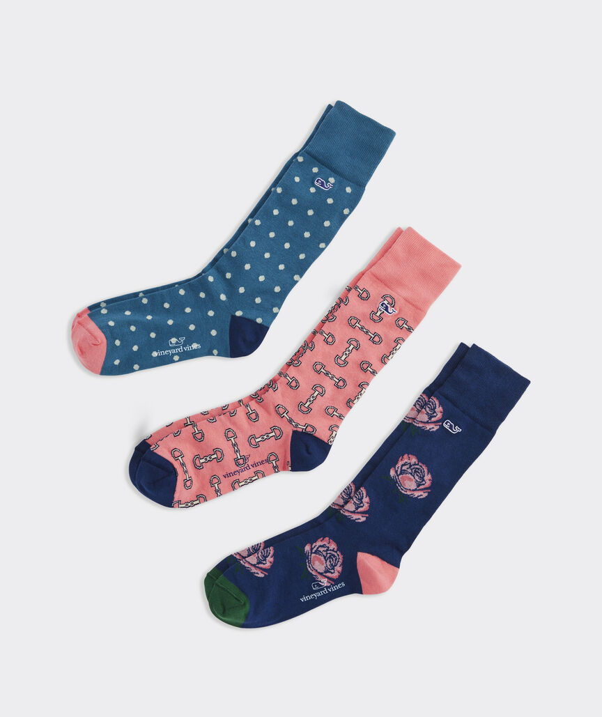 Kentucky Derby 3-Pack Socks | vineyard vines