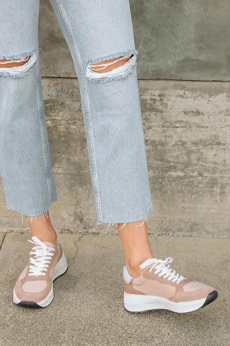 Janessa Dusty Pink Multi Sneakers | Lulus (US)
