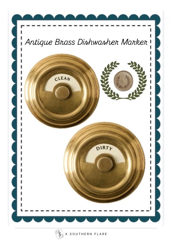 An antique brass dishwasher Marker/ Home Accessories