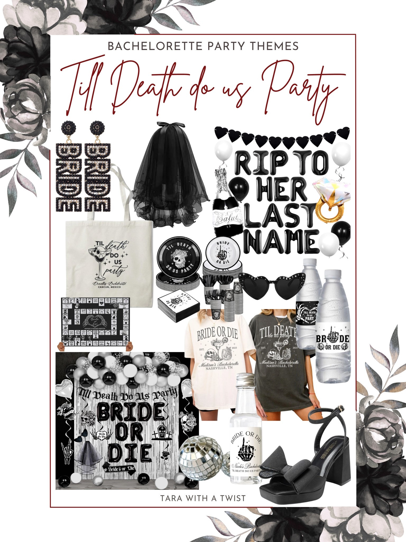 TIL Death Do Us Party Bachelorette Theme! Bride or Die Bachelorette Theme. Check out my Brides Collection for more bride and bachelorette inspo! Bachelorette Party. Bachelorette party decor. Bride to Be. Bachelorette Theme. Bachelorette Party Themes. Bridesmaids. 

#LTKParties #LTKWedding #LTKSeasonal