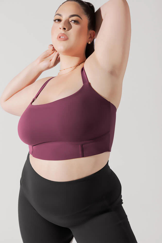 Daphne Corset Crop Top - Plum | POPFLEX