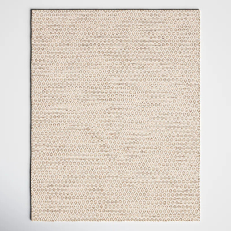 Midford Handmade Flatweave Wool Beige Rug | Wayfair North America