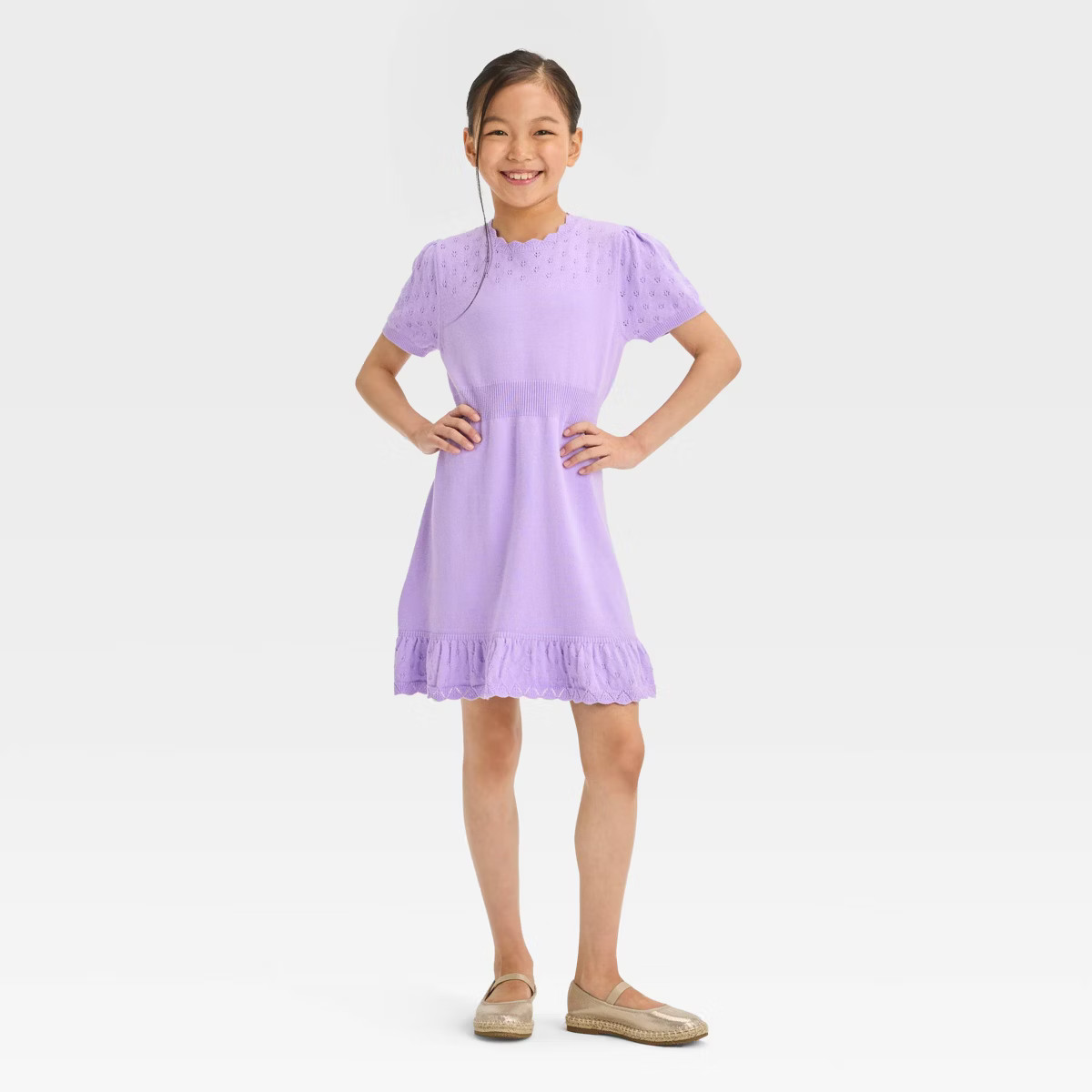 Girls' Pointelle Sweater Dress - Cat & Jack™ | Target