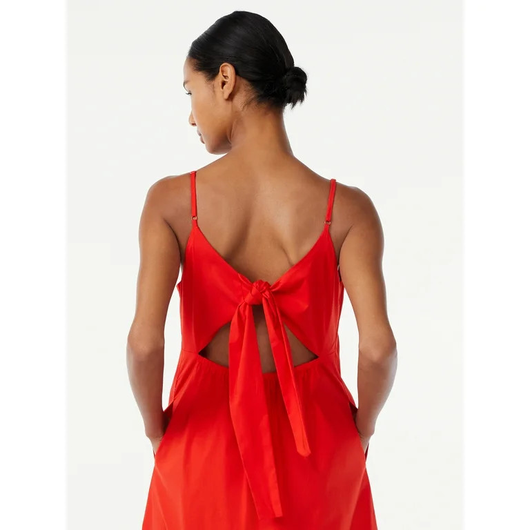 Scoop Women's Bow Back Midi Dress | Walmart (US)