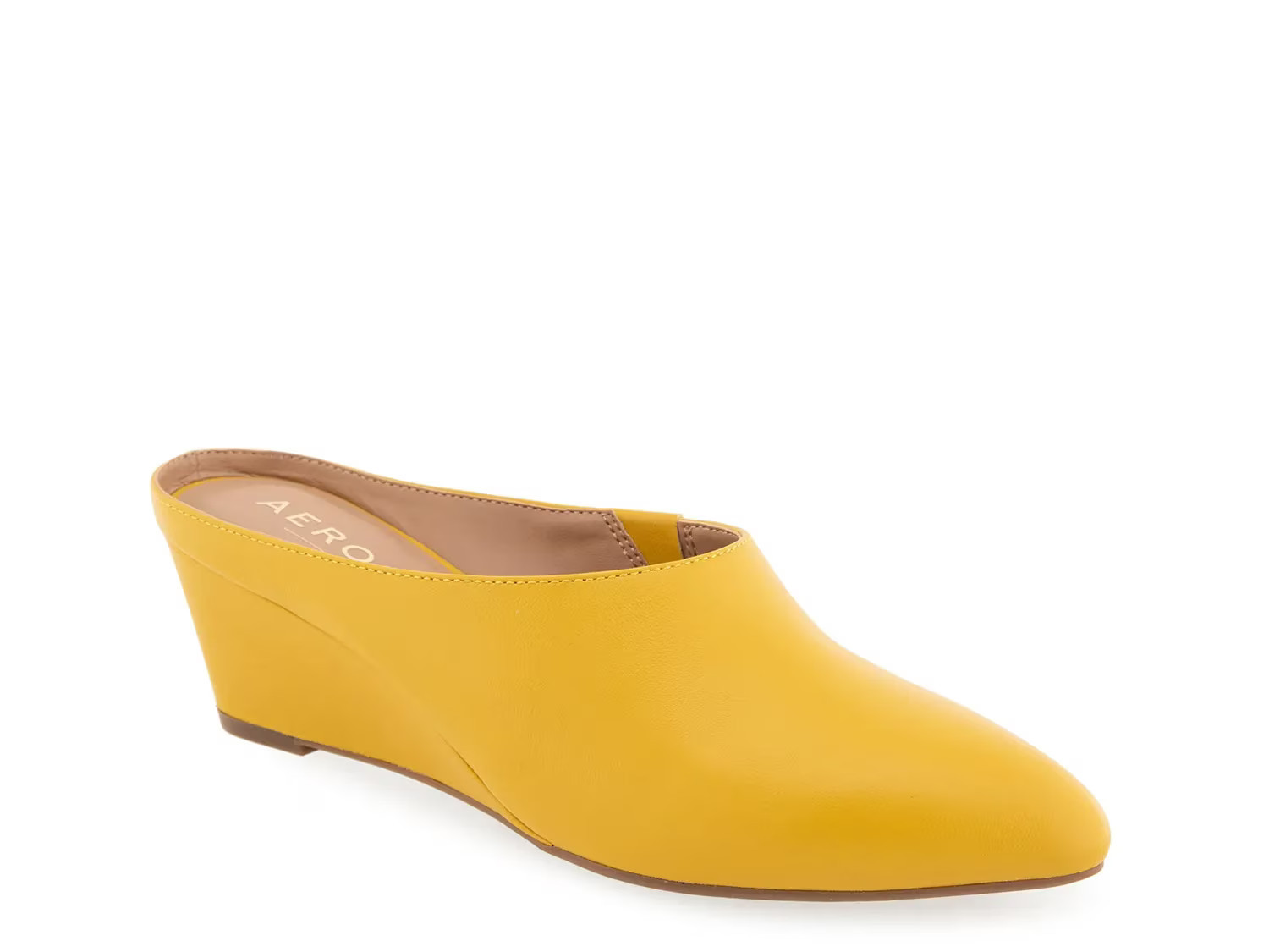Aerosoles Camia Wedge Mule | Women's | Marigold Yellow | Size 7.5 | Pumps | Wedge | DSW