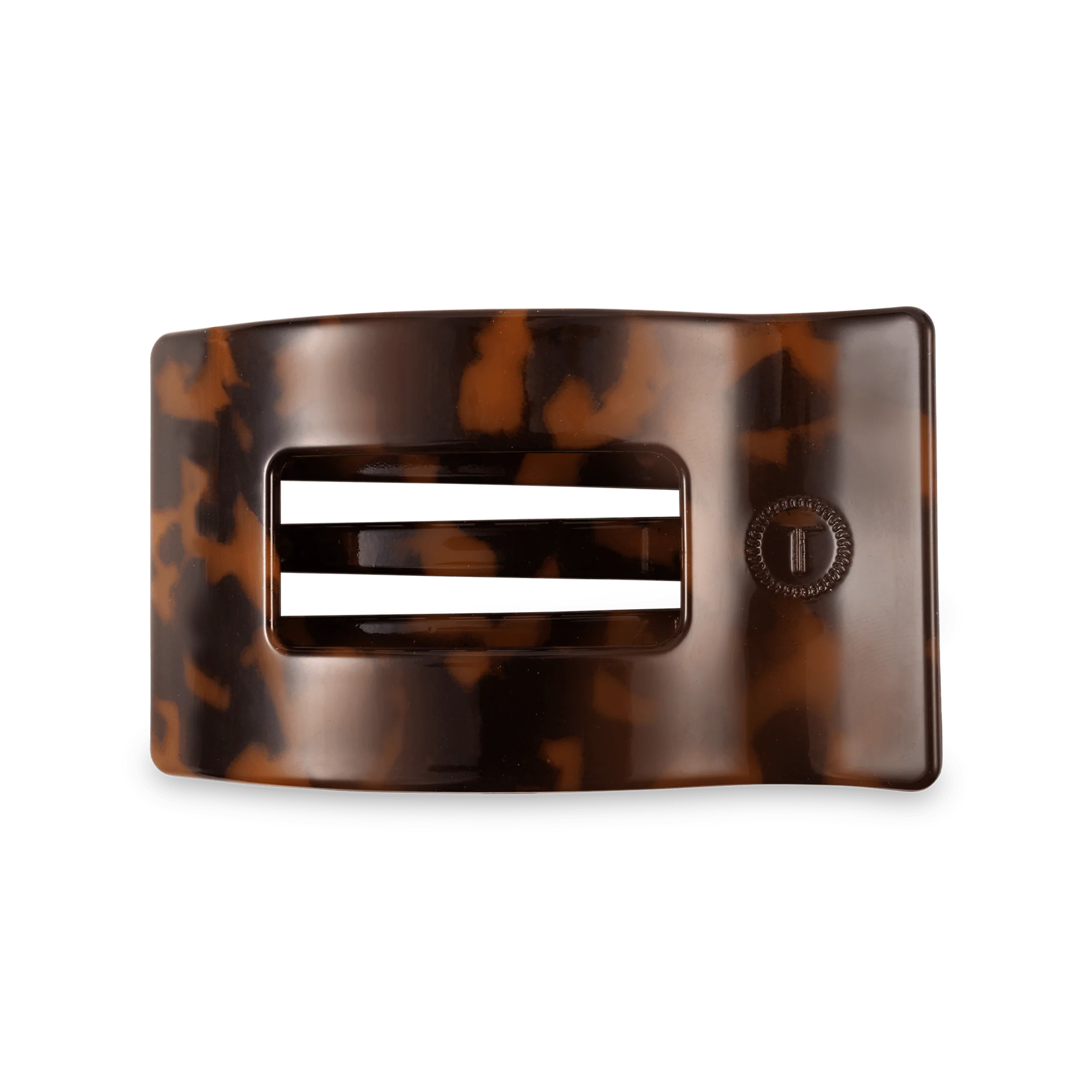 Tortoise Medium Flat Rectangle Hair Clip | TELETIES
