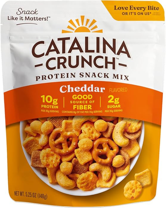 Catalina Crunch Protein Snack Mix with Cheese Crisps - 10g Protein, 2g Sugar per Serving - Good S... | Amazon (US)