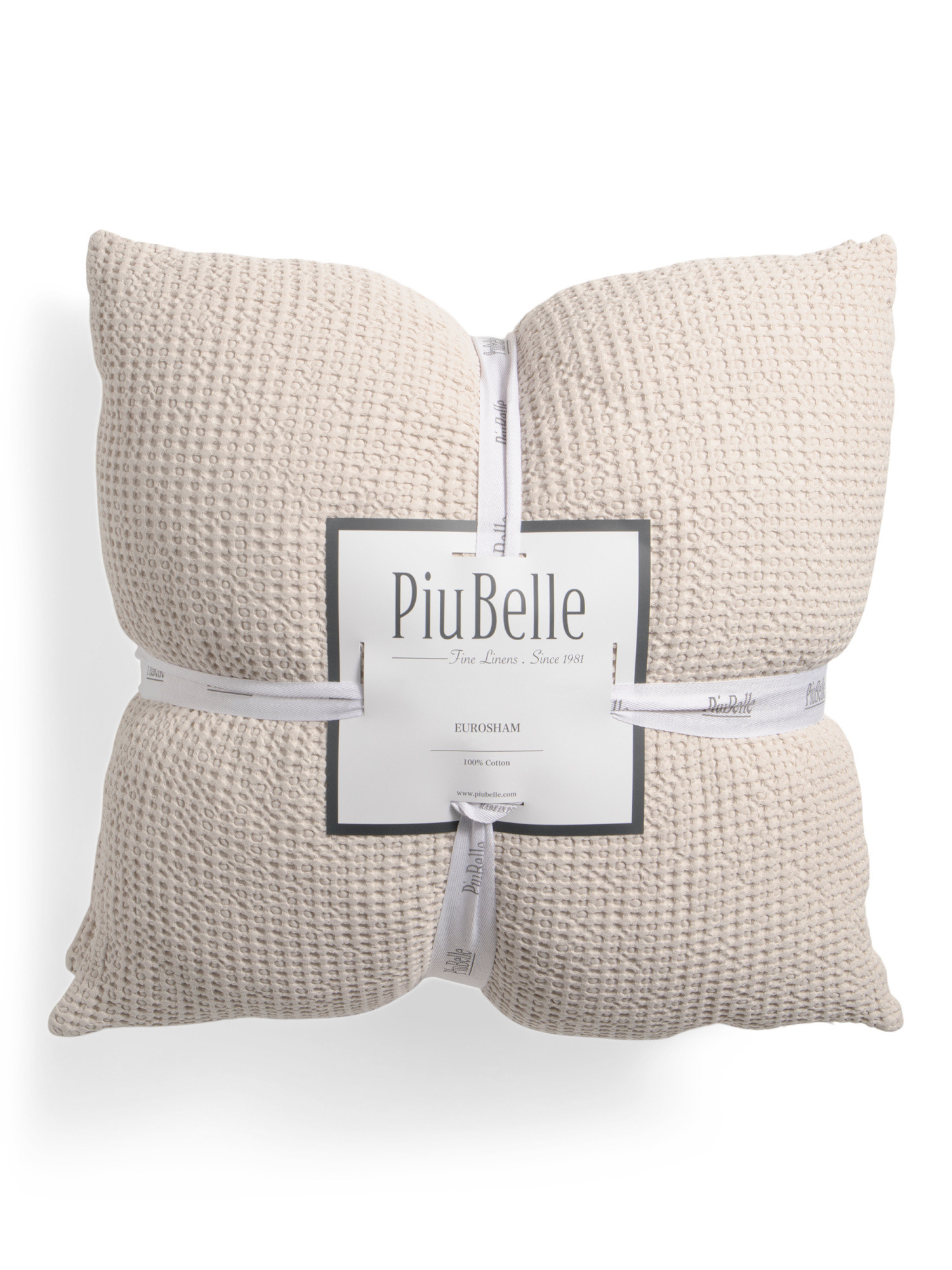 Made In Portugal 26x26 2pk Natural Waffle Euro Pillow | TJ Maxx