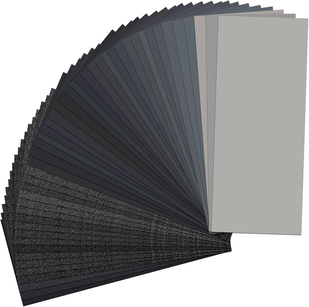 Sand Paper, 48 PCS Sandpaper, 120 to 5000 Assorted Grit Sandpaper Sheets, 9 x 3.6 Inch Premium We... | Amazon (US)
