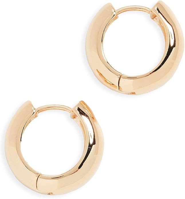 Theia Jewelry Women's Olivia High Polish Hollow Huggies | Amazon (US)