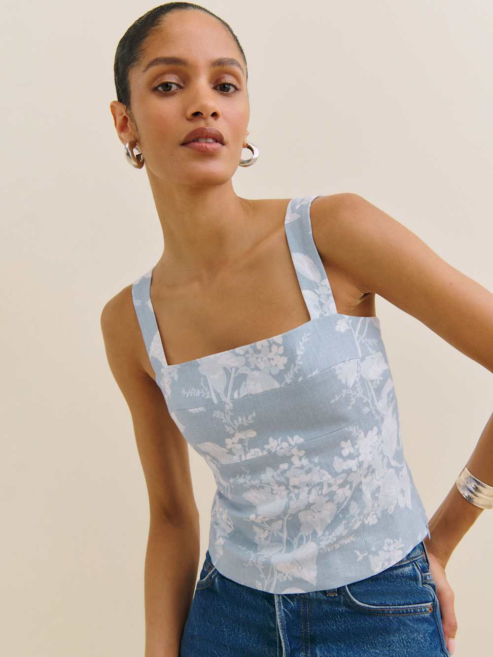 Darci Linen Top | Reformation (Global)