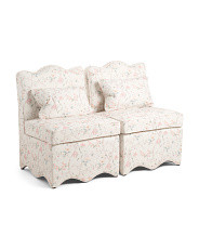 Set Of 2 Floral Print Scallop Trim Accent Chairs | Marshalls