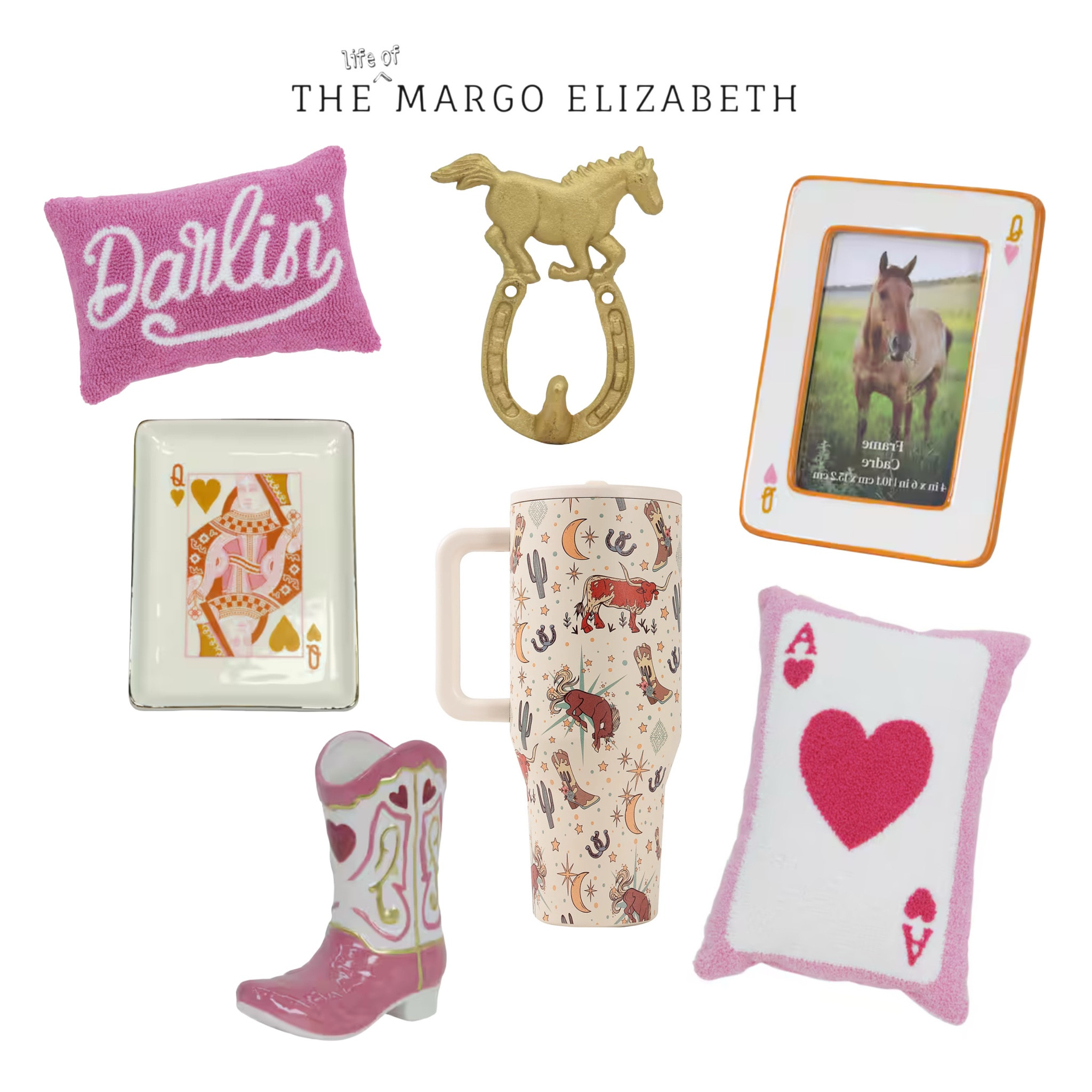 Rodeo Cowgirl ✨🐴

With the excitement of Houston Livestock Show & Rodeo announcing their Rodeo concert lineup - I’m going full cowgirl Mode! 🙌🏼

Starting with these sweet home accessories. Love the touches of pink and all the feminine details. 

Would be the perfect accessories for a maximalist design space, game room, teen girls room, little girls room, any Vegas lover or rodeo queen! 

I am ordering the brass horseshoe hook for our guest room. It already has an equestrian theme to it and this will be perfect for guests to hang bags and accessories during their stay. 

What piece is your favorite!?

#LTKHome #LTKFindsUnder50
